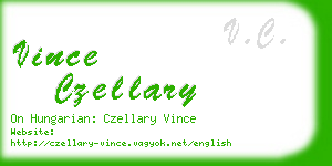 vince czellary business card